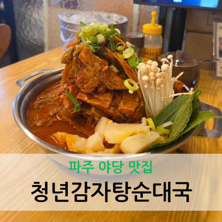  파주야당맛집 새로 오픈한 감자탕 잘하는 곳 청년감자탕순대국