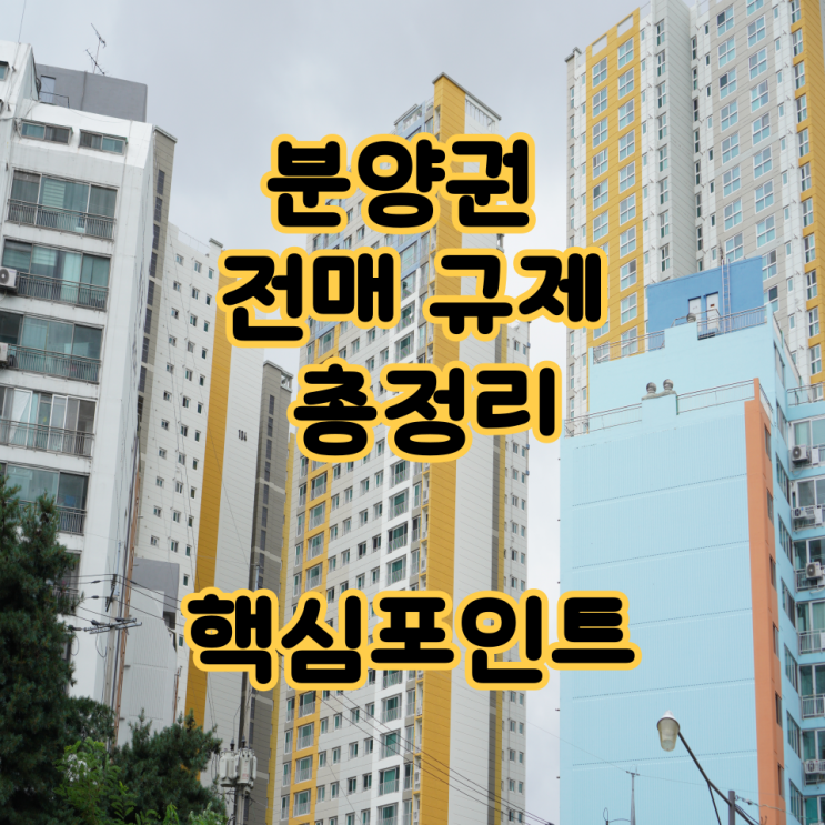   분양권 전매 규제 총정리｜2025년 진짜 핵심만 알려드림!