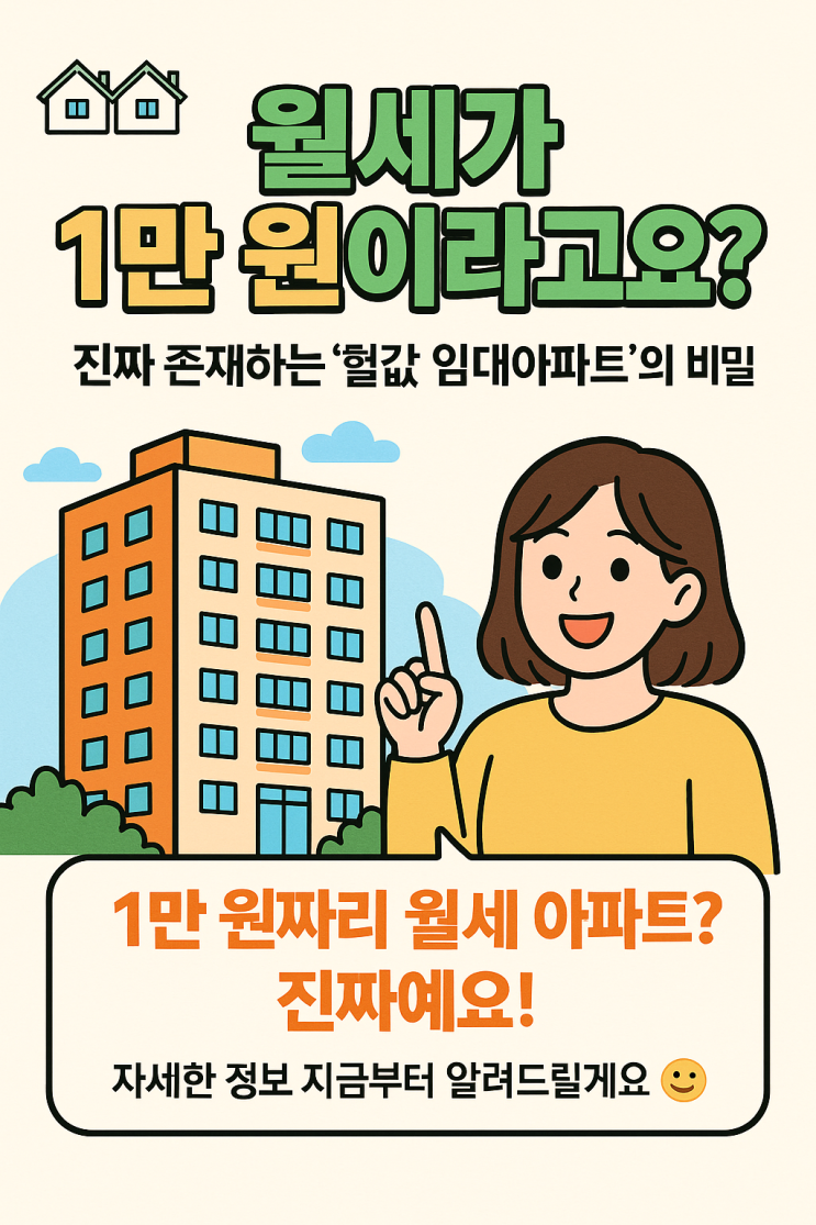  서울 경기 공공임대아파트 방법 총정리, 월세 1만 원짜리 아파트?