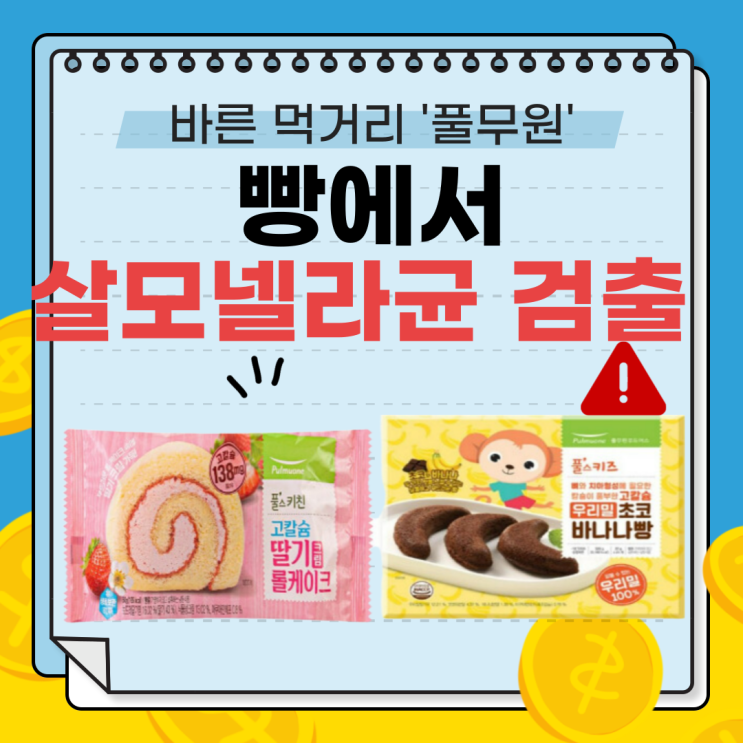  고칼슘 딸기크림 롤케이크 살모넬라균 검출! 빵류 회수 정보와 대응 요령