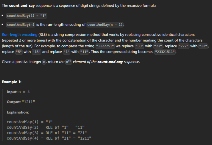 JAVA_LeetCode 38_Count and Say