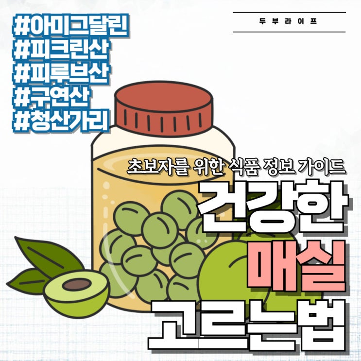  건강한 매실 고르는 법 #성분 #효능 #부작용 #고르는팁