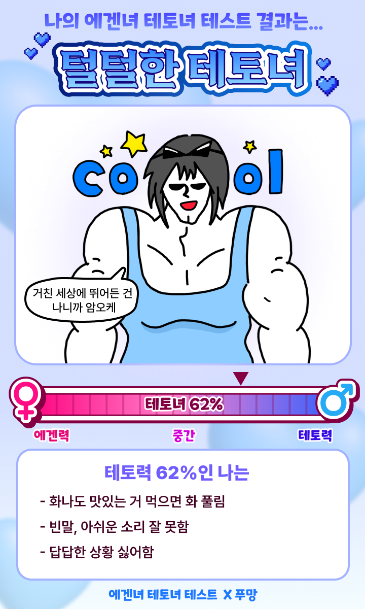  테토 에겐 테스트 푸망 결과는 털털한 테토녀