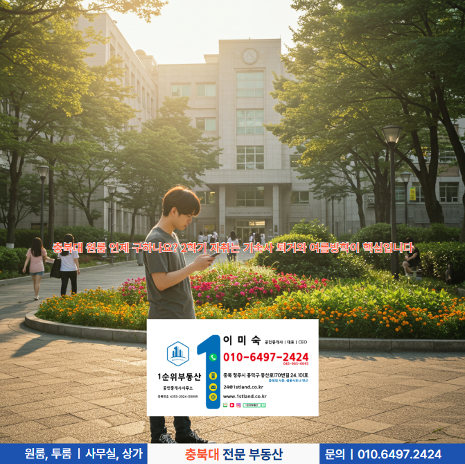  충북대 원룸 언제 구하나요? 2학기 자취는 기숙사 퇴거와 여름방학이 핵심입니다