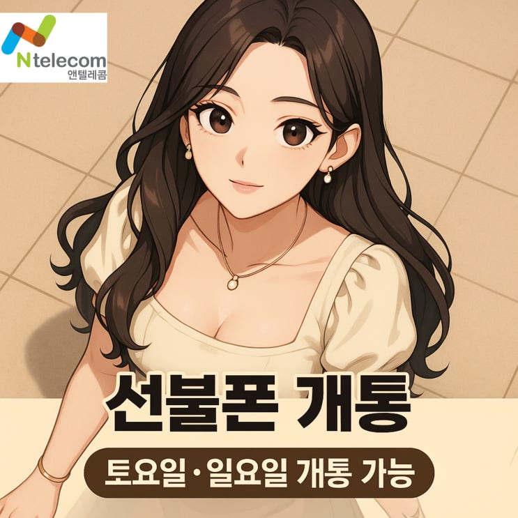 앤텔레콤 통신사 선불폰 주말개통 토요일 일요일 가능