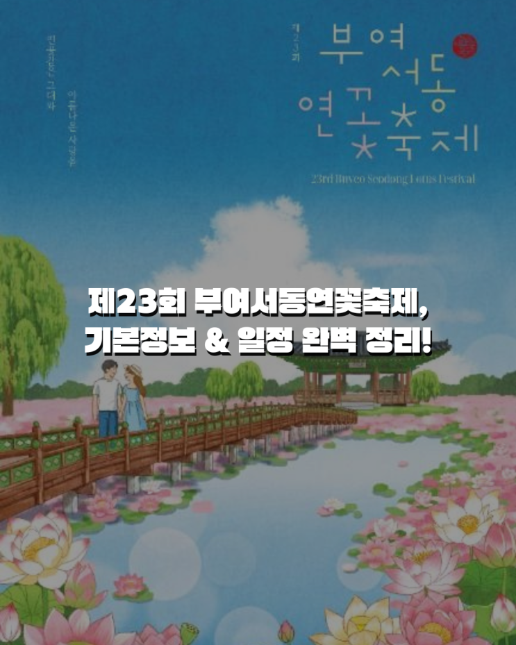  제23회 부여서동연꽃축제, 기본정보 & 일정 완벽 정리!