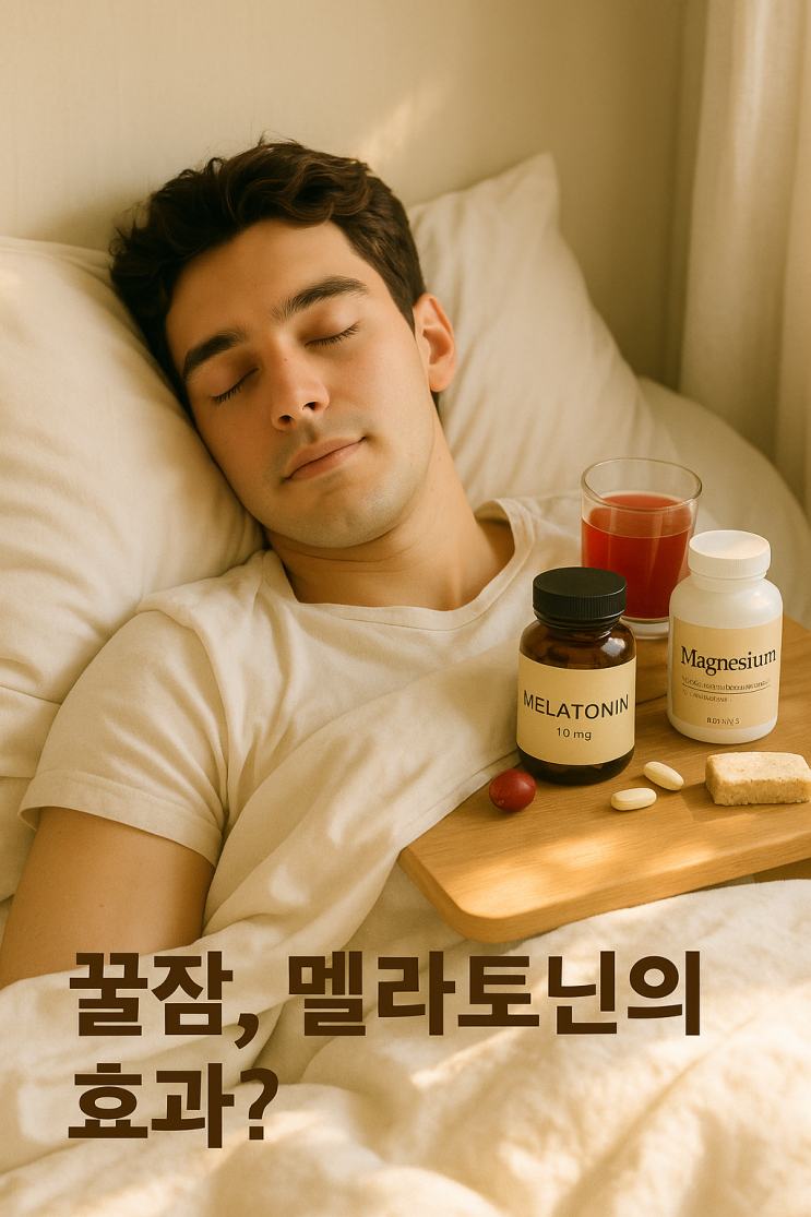  멜라토닌 효과? 마그네슘이랑 같이 먹고 진짜 푹 잤어요