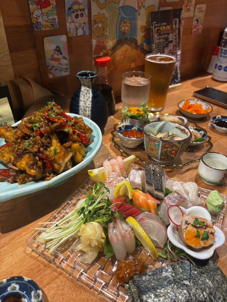  [긴카] 면목동 사가정맛집 애견동반 가능 이자카야 술집 찾는다면 면목역 모둠사시미 맛집으로 완전 강추!!
