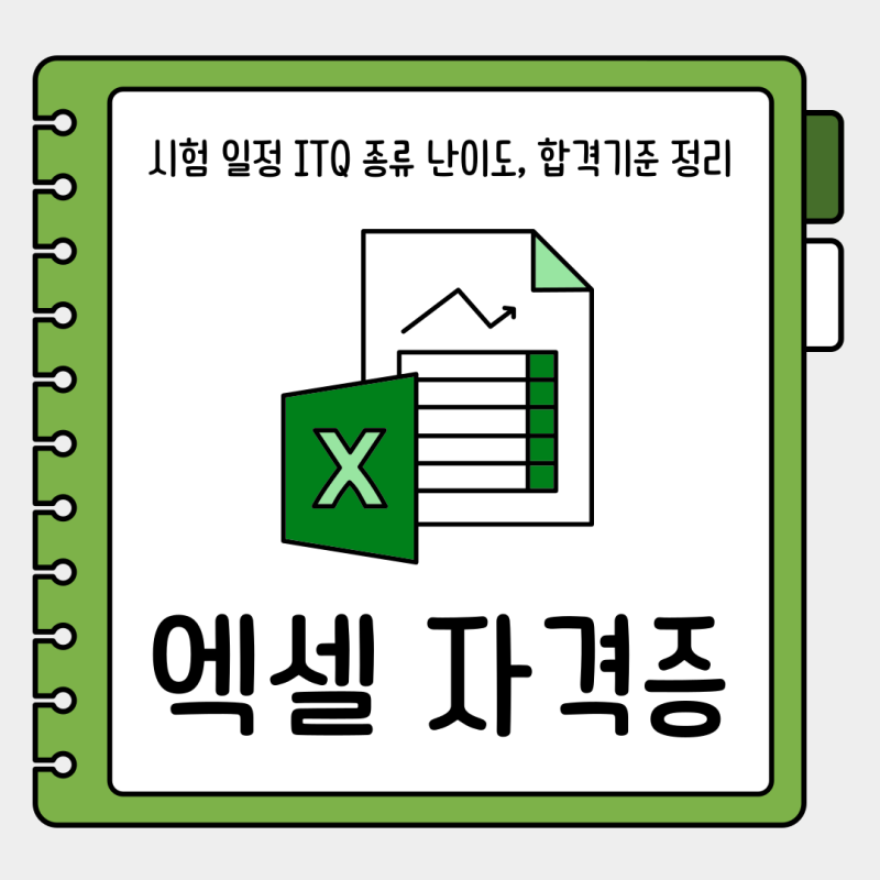 엑셀 자격증 시험 일정 ITQ 종류 난이도, 합격기준 정리