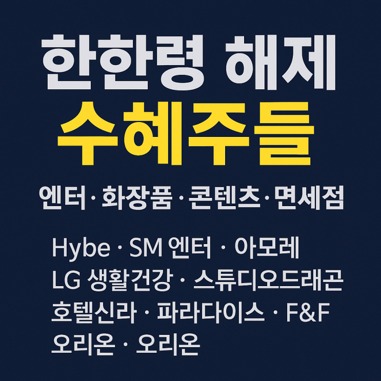  한한령 해제, 드디어 돌아오는가?