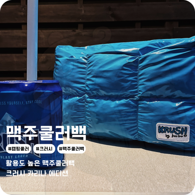  맥주쿨러백 크러시 카리나 에디션 깔끔한 캠핑 쿨러