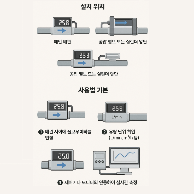  플로우미터 유량계 뜻 원리 기능 역할 종류 보는법