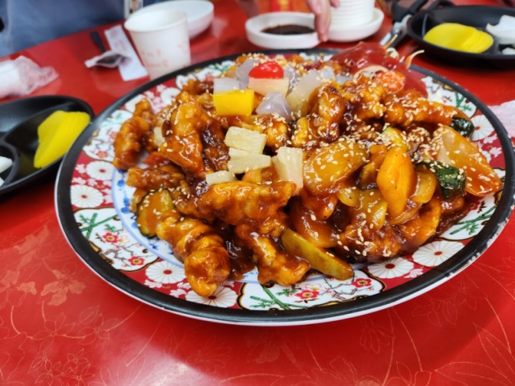  경산 하양 대구한의대병원역 근처 독특한 볶음탕수육 등 중식맛집 왕진짜장