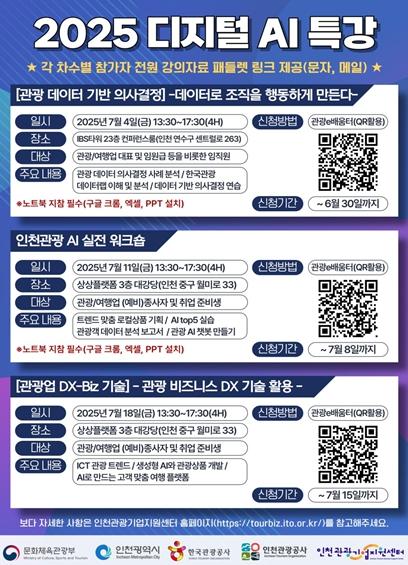 인천시, 미래형 관광인재 육성을 위한 ‘디지털 AI 특강’ 개최