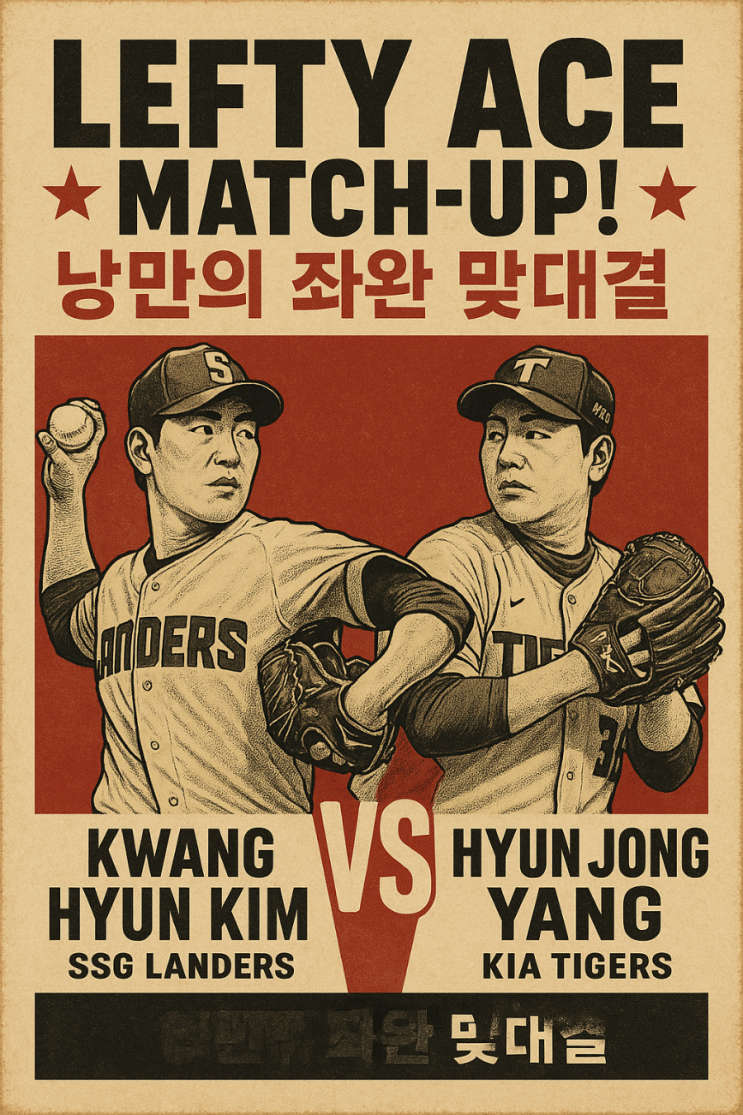 [프리뷰] 프로야구 낭만의 좌완 <b>맞대결</b>! <b>김광현</b> vs <b>양현종</b>... 