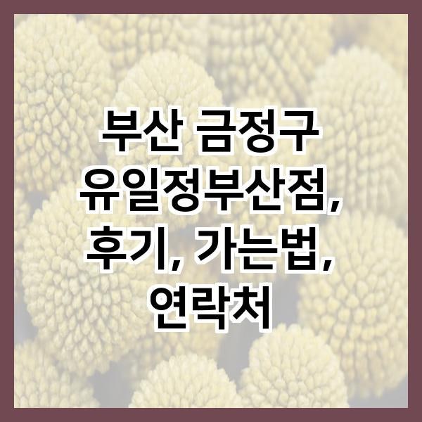 유일정 부산점 사진 1