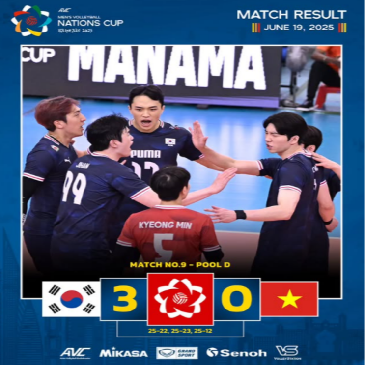 AVC 네이션스컵, 남자배구 베트남 꺾고 조 1위로 8강 진출하며 호주와 격돌!! 경기 초반 집중력만 좀 올리면 안되겠니??(한국 호주 남자배구, AVC 8강, 준결승 바레인전)