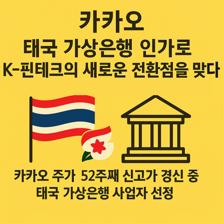  카카오, 태국 가상은행 인가로 K-핀테크의 새로운 전환점을 맞다!