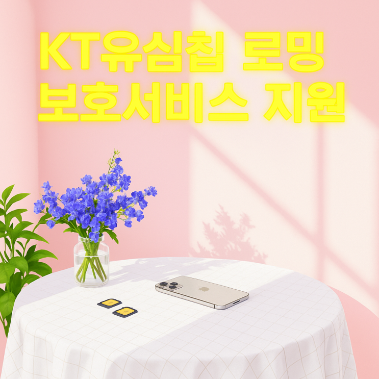  KT유심칩 교체, 로밍 및 보호서비스 가능 통신사️