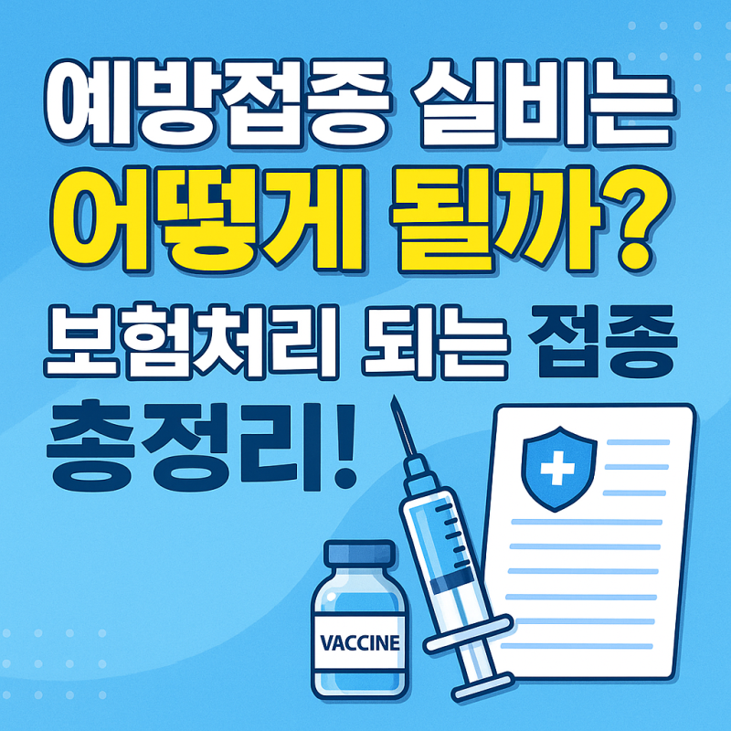 예방접종 실비 적용될까? 보험처리되는 백신 총정리