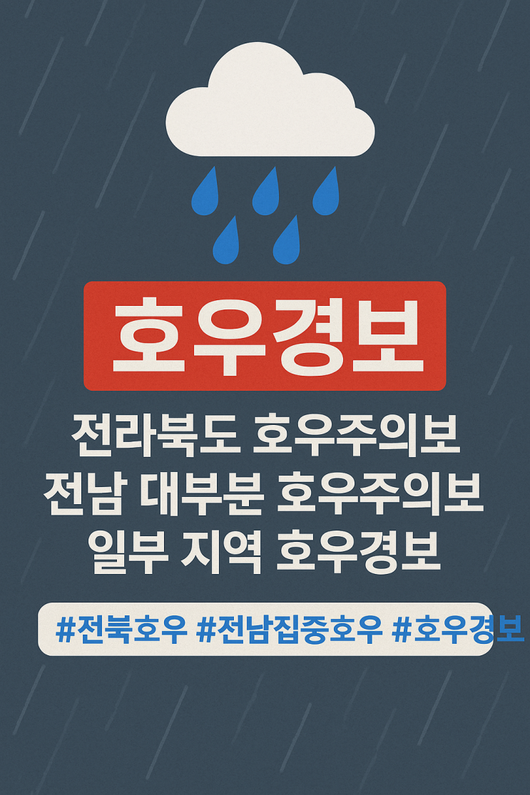 ️전북·<b>전남</b> ‘<b>호우경보</b>’ 격상! 전주천 수위 상승 중... 