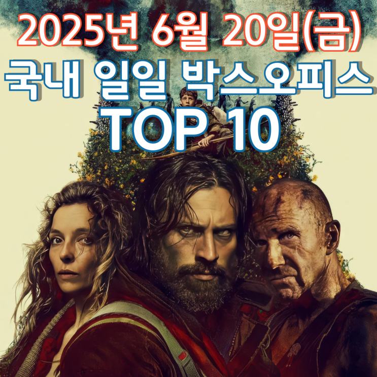  [국내 박스오피스] 일일 TOP 10 - 2025년 6월 20일(금)