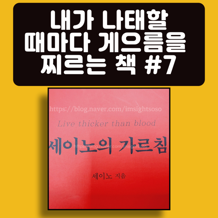  세이노의 가르침, 세이노, 게으름 극복 필독서, 자기계발 책추천: 내가 나태할 때마다, 게으름을 찌르는 책 #7