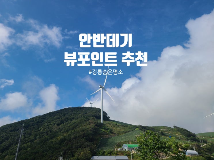  강릉여행 숨은 명소 사람 많지 않은 안반데기 뷰 명당은 여기!