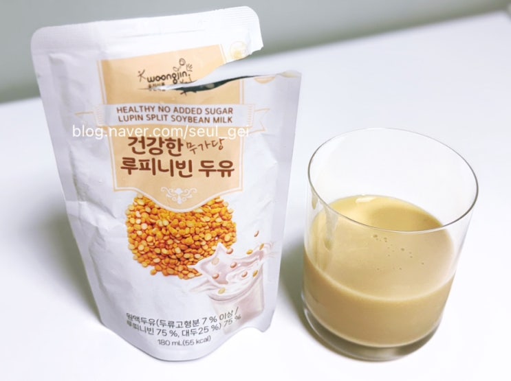 유당불내증 두유 웅진 루피니빈 무가당 두유 아침 식사대용으로도 좋아