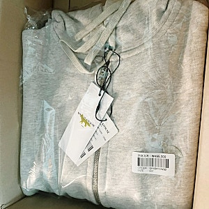제품 후기) Maison Kitsune 메종키츠네_Women Baby Fox Patch Zipped Hoodie - Light Grey Melange_여성후드집업