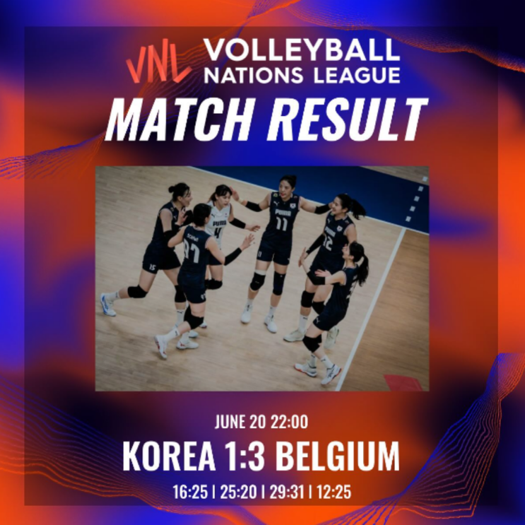  VNL 2025 여자배구 6차전 벨기에전 패배!! 3세트를 잡았으면 이길 경기였는데!! 다시 강등위기 속으로~~(여자배구 한국 벨기에, 강소휘 18득점, 육서영 이선우 헤르보츠)