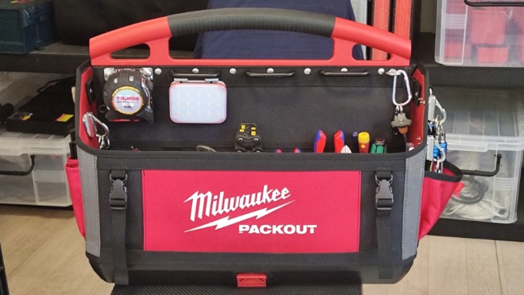  Milwaukee 20" PACKOUT Tote 48-22-8320. 밀워키 팩아웃 공구가방 오픈토트