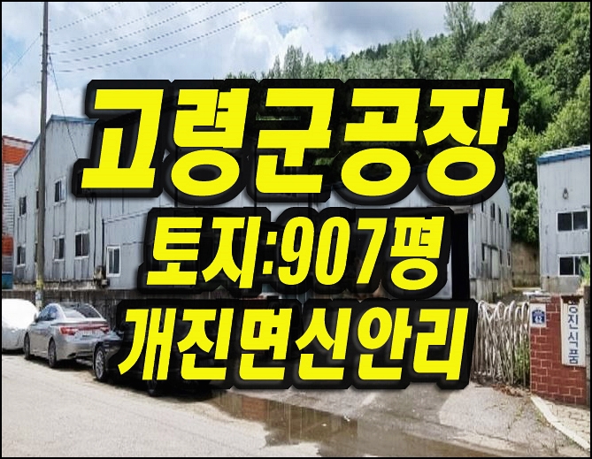  고령군 개진면 신안리 공장경매