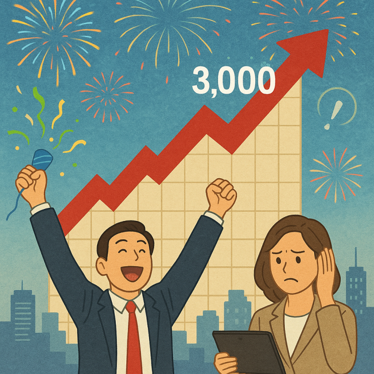  다시 돌아온 코스피 3,000 시대, 축포인가 경고음인가