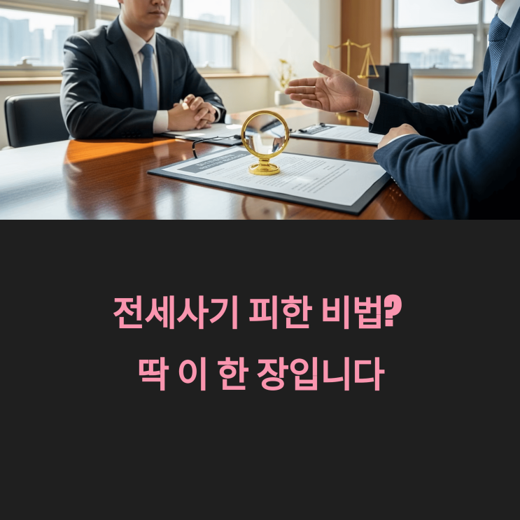  “전세사기 피한 비법? 딱 이 한 장입니다”
