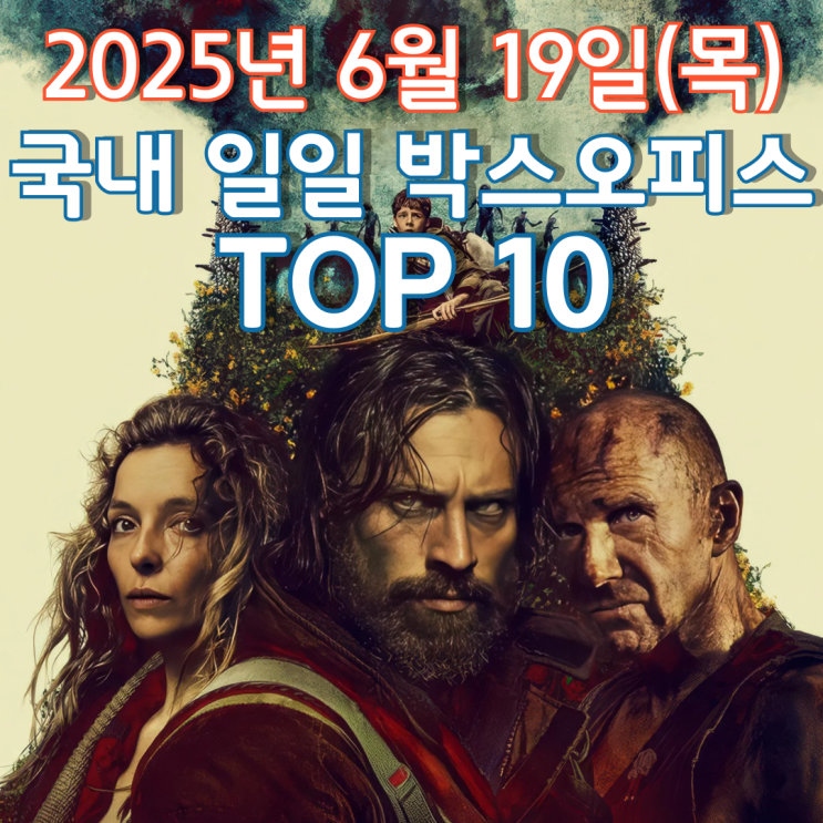  [국내 박스오피스] 일일 TOP 10 - 2025년 6월 19일(목)