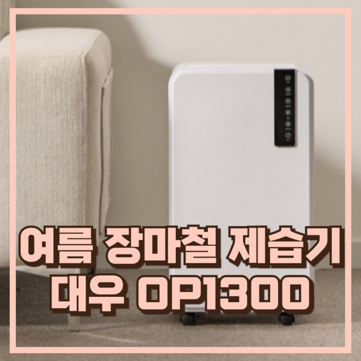  여름 장마철 습기 관리! 대우 OP1300 15L 가정용 제습기 추천, 할인가