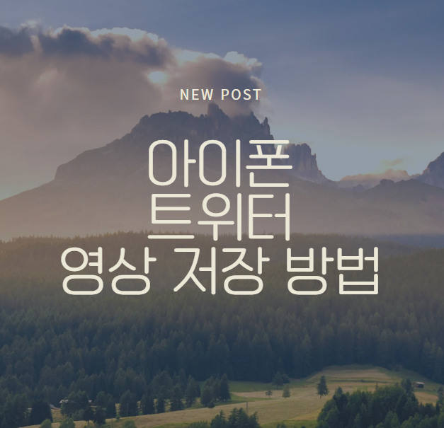아이폰 트위터 영상 저장 방법과 다운로드할 수 있는 두 가지 꿀팁 방식