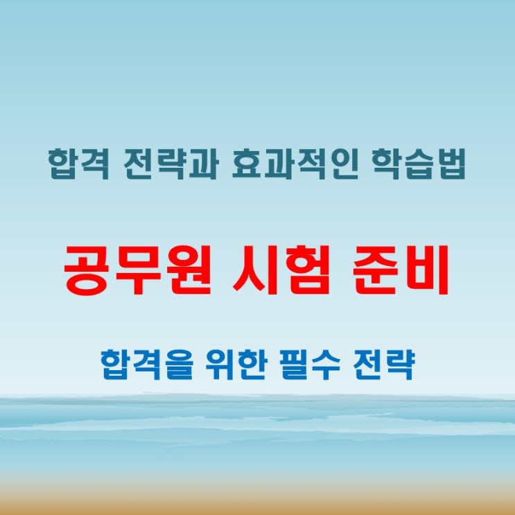 공무원 시험 준비의 모든 것: 합격 전략과 팁