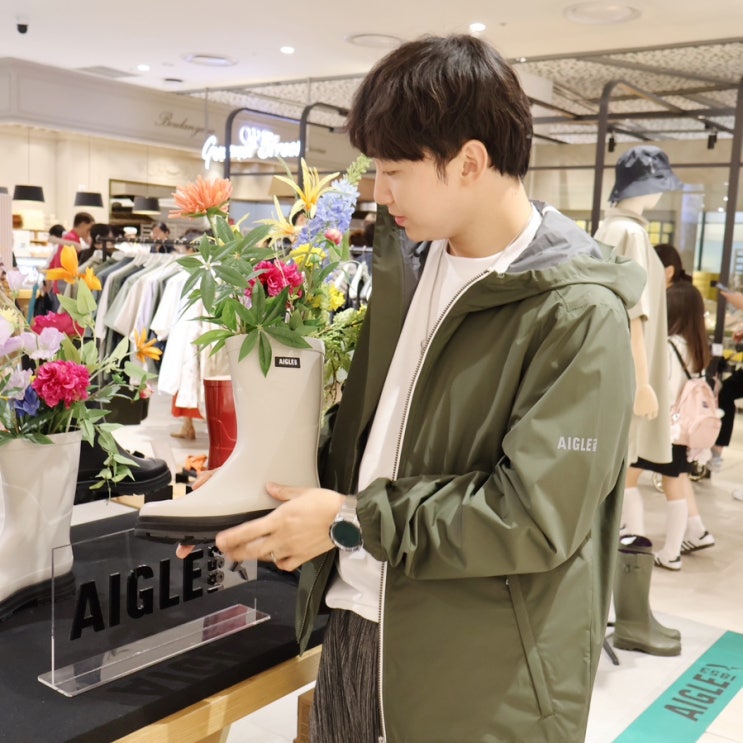 에이글 Aigle 부산 롯데백화점 장마대비 팝업스토어 리뷰