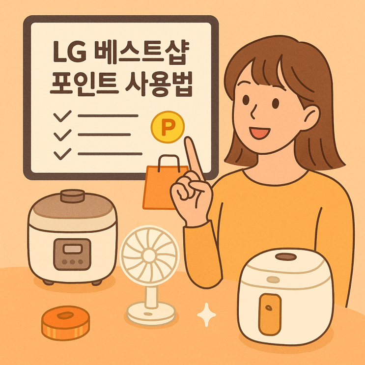 LG 베스트샵 포인트 사용 방법 - 소형가전 LG 베스트샵 포인트 사용 방법 - 소형가전