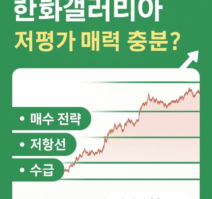 한화갤러리아 주식, 지금이 기회일까? 저평가 매력과 매수 전략 총정리!