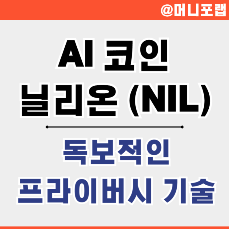 AI 코인 종류 닐리온 Nilion (NIL) 프라이버시 컴퓨팅 인프라 구축