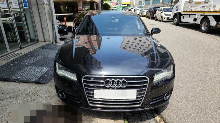 인천 아우디 A7 순정 모니터 블랙아웃 화면 수리 작업