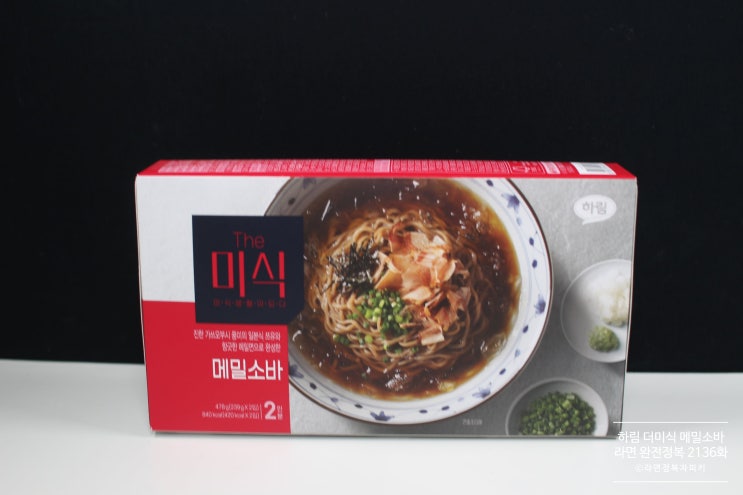 하림 더미식 메밀소바 [라면 완전정복 2136화] - 가쓰오, 김, 파 고명이 푸짐한 하림표 메밀소바 Harim The-mishik Buckwheat soba Review