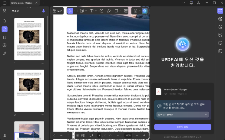 AI 기반 PDF 편집기 UPDF 2.0 파일 변환은 기본!