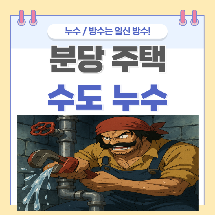  분당 윗집 누수 주택 원룸 싱크대 수도배관 누수공사 일상생활 보험처리!!