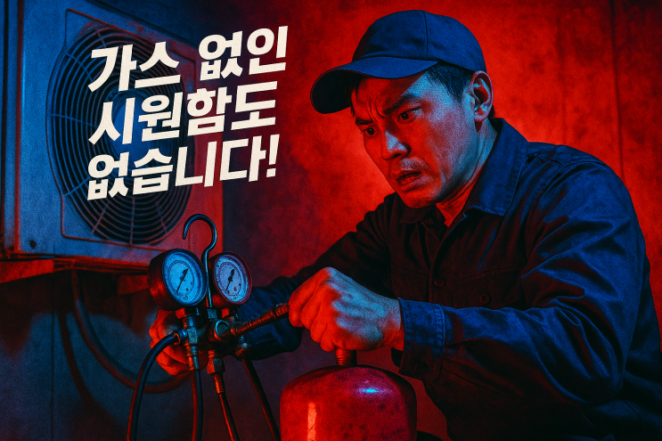  성남에어컨가스충전 냉매보충 에어컨 온도가 안내려가요.