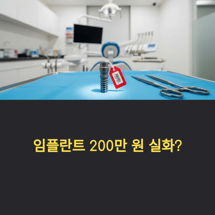  “임플란트 했더니 200만 원? 치아보험 없던 내 최악의 선택”