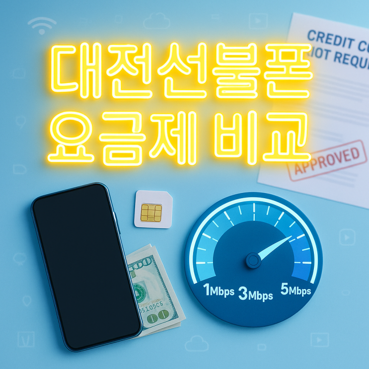  대전선불폰 알뜰폰요금제 개통 데이터 속도 비교️